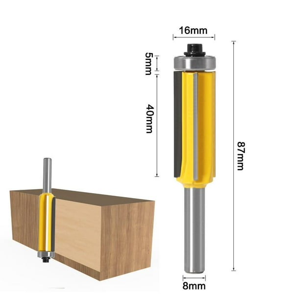 8mm Shank Bearing Flush Trim Pattern Router Bit Woodworking Milling Cutter Tool 8mm Shank Bearing Flush Trim Pattern Router Bit Woodworking Milling Cutter Tool